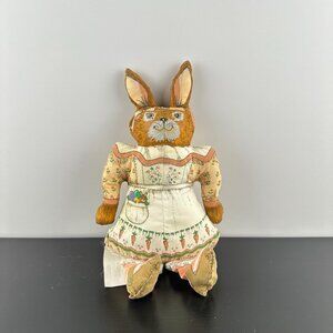 Heartline Mrs. McBunny Shelf Sitter Plush Beanie Vintage 19850 Bunny Rabbit 80s